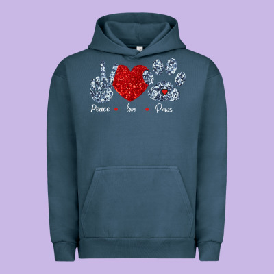 Peace Love Paws Urban Hoodie Designed By Bettercallsaul