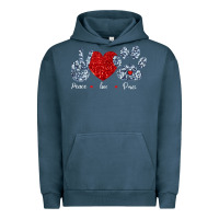 Pigment Midnight Navy Peace Love Paws Urban Hoodie - Bettercallsaul
