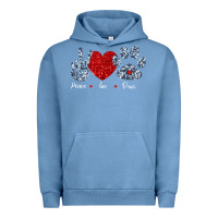 Pigment Pebble Blue Peace Love Paws Urban Hoodie - Bettercallsaul
