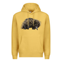 Antique Gold short beaked echidna Premium Hoodie - LillyAllenDesigns