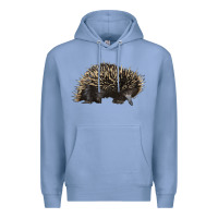 Colony Blue short beaked echidna Premium Hoodie - LillyAllenDesigns