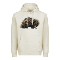 Oatmeal Heather short beaked echidna Premium Hoodie - LillyAllenDesigns
