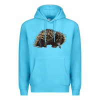 Ocean Blue short beaked echidna Premium Hoodie - LillyAllenDesigns