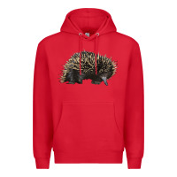 Red short beaked echidna Premium Hoodie - LillyAllenDesigns