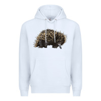 White short beaked echidna Premium Hoodie - LillyAllenDesigns