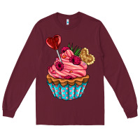 Valentines Day Cupcake Long Sleeve Tee | Teevron