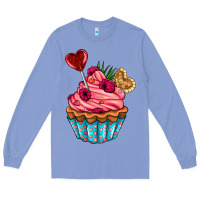 Colony Blue valentines day cupcake Long Sleeve Tee - AdoDesignShop