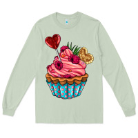Matcha valentines day cupcake Long Sleeve Tee - AdoDesignShop