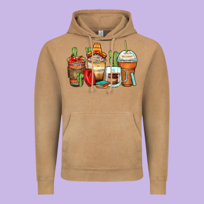 Spanish Teacher Coffee Cups Vintage Hoodie Designed By Zillion Design Studio