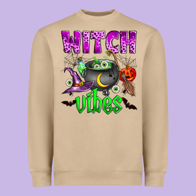 Witch Vibes Heavyweight Sweatshirt Designed By Zillion Design Studio