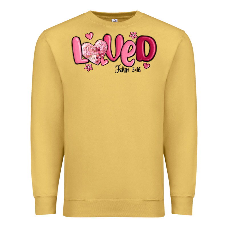 Valentine's Day Loved John 3 16 Premium Sweatshirt by MaliasSmallBusiness | Teevron
