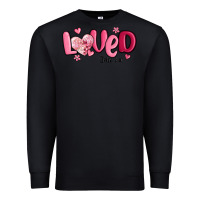 Black valentine's day loved john 3 16 Premium Sweatshirt - MaliasSmallBusiness