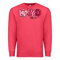 Cardinal valentine's day loved john 3 16 Premium Sweatshirt - MaliasSmallBusiness