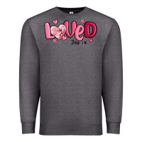 Charcoal Heather valentine's day loved john 3 16 Premium Sweatshirt - MaliasSmallBusiness