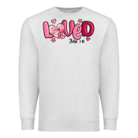 Oatmeal Heather valentine's day loved john 3 16 Premium Sweatshirt - MaliasSmallBusiness