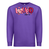 Purple valentine's day loved john 3 16 Premium Sweatshirt - MaliasSmallBusiness