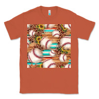 Copper baseball leopard sunflower seamless pattern Classic Tee - JahusDesignShop