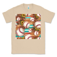 Mushroom baseball leopard sunflower seamless pattern Classic Tee - JahusDesignShop