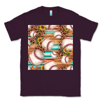Plum baseball leopard sunflower seamless pattern Classic Tee - JahusDesignShop