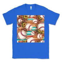 True Royal baseball leopard sunflower seamless pattern Classic Tee - JahusDesignShop