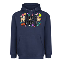 Navy dog mom Heavyweight Hoodie - MaliasSmallBusiness