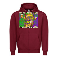Burgundy beads & beer that's why i'm here Zipper Hoodie - Artiststas