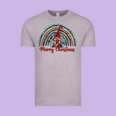 Merry Christmas Gnomes   Rainbow Vintage Tee Designed By Barkaloodesign