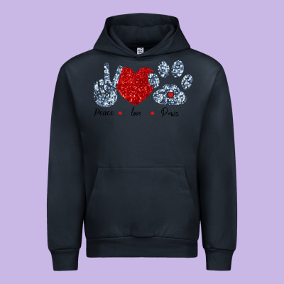 Peace Love Paws Urban Hoodie Designed By Bettercallsaul