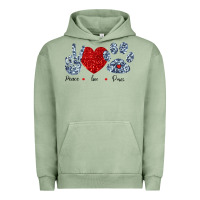 Pigment Oil Green Peace Love Paws Urban Hoodie - Bettercallsaul