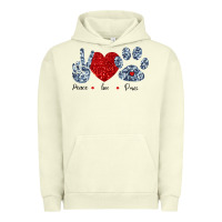 Pigment Pistachio Peace Love Paws Urban Hoodie - Bettercallsaul
