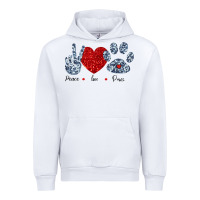 White Peace Love Paws Urban Hoodie - Bettercallsaul