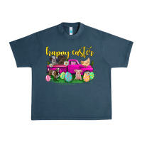 Midnight Navy happy easter truck with farm animal Urban Heavy Tee - Neo Western