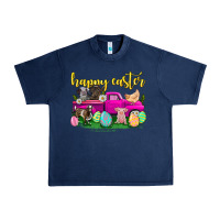 Navy happy easter truck with farm animal Urban Heavy Tee - Neo Western
