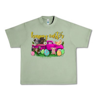 Oil Green happy easter truck with farm animal Urban Heavy Tee - Neo Western