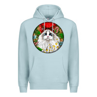 Blue Mist christmas ragdoll  cat Premium Hoodie - LillyAllenDesigns