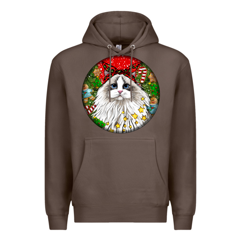 Christmas Ragdoll  Cat Premium Hoodie by LillyAllenDesigns | Teevron