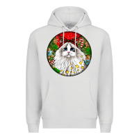 Dove Grey christmas ragdoll  cat Premium Hoodie - LillyAllenDesigns