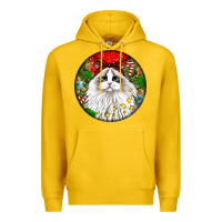 Lemon christmas ragdoll  cat Premium Hoodie - LillyAllenDesigns