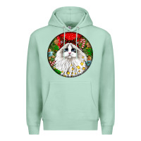 Seafoam christmas ragdoll  cat Premium Hoodie - LillyAllenDesigns