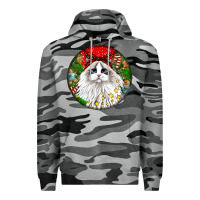 Slate Camo christmas ragdoll  cat Premium Hoodie - LillyAllenDesigns