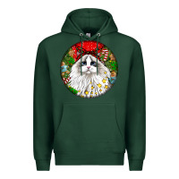 Sports Green christmas ragdoll  cat Premium Hoodie - LillyAllenDesigns