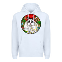 White christmas ragdoll  cat Premium Hoodie - LillyAllenDesigns