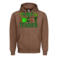Chestnut one lucky teacher Zipper Hoodie - Artiststas