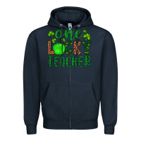 Navy one lucky teacher Zipper Hoodie - Artiststas
