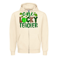 Sandshell one lucky teacher Zipper Hoodie - Artiststas