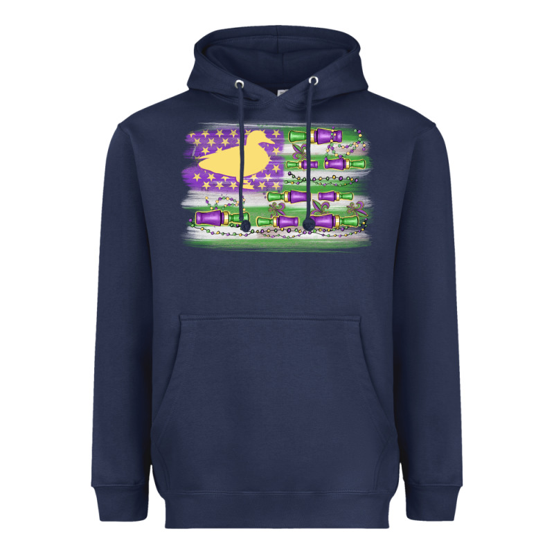 Mardi Gras Duck Call Flag Heavyweight Hoodie by MaliasSmallBusiness | Teevron