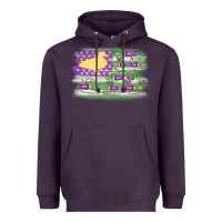 Plum mardi gras duck call flag Heavyweight Hoodie - MaliasSmallBusiness