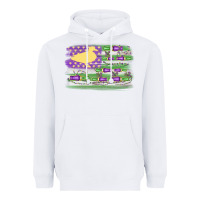 White mardi gras duck call flag Heavyweight Hoodie - MaliasSmallBusiness