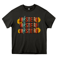 Asphalt western sunflower Heavy Core Tee - RacoonDesign