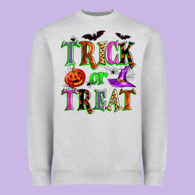 Trick Or Treat Heavyweight Sweatshirt Designed By Zillion Design Studio